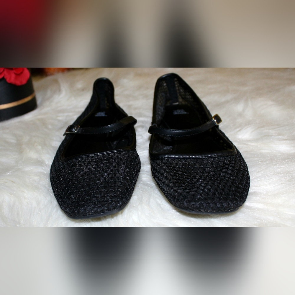 Wild Fable Women's 11 Black Mesh Memory Foam Ballet Flats - Picture 8 of 11